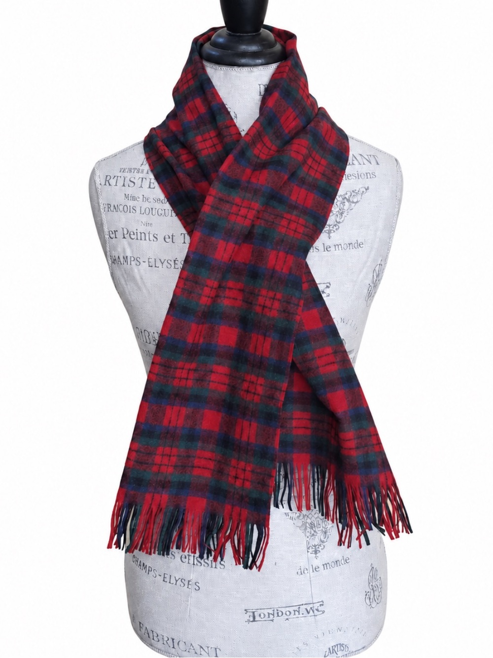 Vintage 70s-80s Pendleton MacDuff Tartan Virgin Wool Plaid Unisex Scarf EUC!